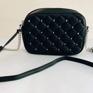 Rebecca Minkoff Black Quilted Crossbody Bag Vegan Leather- New With Tag